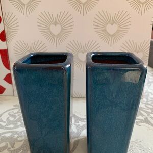 Elegant Blue Ceramic Vases